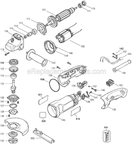 Page A Diagram and Parts List for G850 Type 2 Black and Decker Angle Grinder